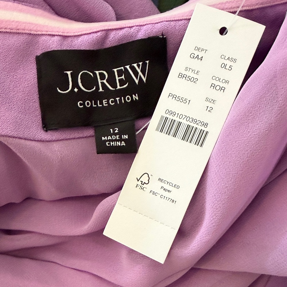J. Crew Lavender Maxi Dress with Dark Hem - Picture 6 of 6
